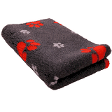 Drybed® Antidérapant Gris Foncé Grosses Pattes Rouges